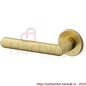 Mandelli1953 1301L Zante deurkruk gatdeel op rozet 51x6 mm linkswijzend mat messing - H21009698 - afbeelding 1
