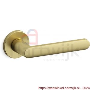 Mandelli1953 1301R Zante deurkruk gatdeel op rozet 51x6 mm rechtswijzend mat messing - H21009699 - afbeelding 1