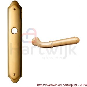 Mandelli1953 1340 Hartu deurkruk op langschild 260x47 mm blind messing gepolijst - H21014915 - afbeelding 1