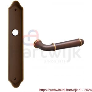 Mandelli1953 1340 PC55 Hartu deurkruk op langschild 260x47 mm PC55 mat brons - H21014566 - afbeelding 1