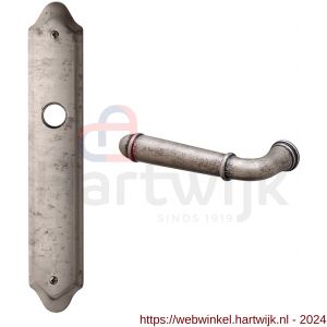 Mandelli1953 1340L BB56 Hartu deurkruk gatdeel linkswijzend op langschild 260x47 mm BB56 antiek chroom - H21015807 - afbeelding 1