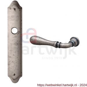 Mandelli1953 1420L BB56 Gou deurkruk gatdeel linkswijzend op langschild 260x47 mm BB56 antiek chroom - H21015793 - afbeelding 1
