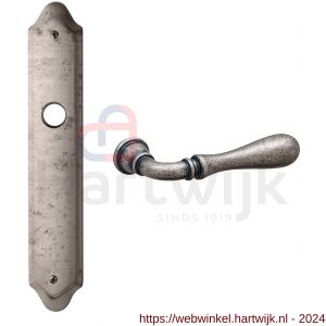 Mandelli1953 1420R Gou deurkruk gatdeel rechtswijzend op langschild 260x47 mm blind antiek chroom - H21015799 - afbeelding 1