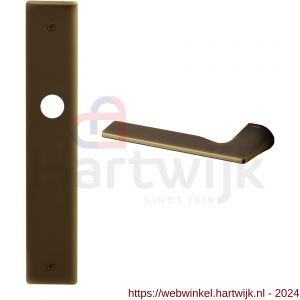Mandelli1953 1460L BB72 Kiri deurkruk gatdeel linkswijzend op langschild 240x40 mm BB72 mat brons - H21016233 - afbeelding 1
