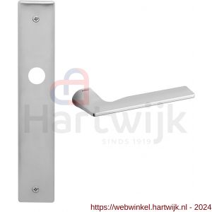 Mandelli1953 1460R Kiri deurkruk gatdeel rechtswijzend op langschild 240x40 mm blind mat chroom - H21016078 - afbeelding 1