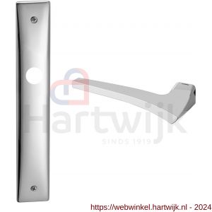 Mandelli1953 1630L Astrid deurkruk gatdeel linkswijzend op langschild 240x40 mm blind chroom - H21015834 - afbeelding 1