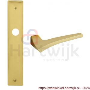 Mandelli1953 1630R BB56 Astrid deurkruk gatdeel rechtswijzend op langschild 240x40 mm BB56 mat messing - H21015325 - afbeelding 1