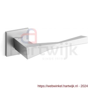 Mandelli1953 1691R Twee deurkruk gatdeel op rozet 50x50x6 mm rechtswijzend mat chroom - H21009799 - afbeelding 1
