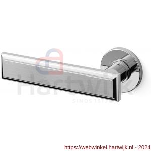 Mandelli1953 1741L Kuki deurkruk gatdeel op rozet 50x6 mm linkswijzend chroom-mat chroom - H21009826 - afbeelding 1
