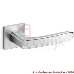 Mandelli1953 1871R Frame Q deurkruk gatdeel op rozet 50x50x6 mm rechtswijzend mat chroom-chroom - H21011786 - afbeelding 1