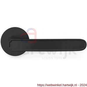 Mandelli1953 1881R Frame deurkruk gatdeel op rozet 51x6 mm rechtswijzend mat zwart - H21011801 - afbeelding 1
