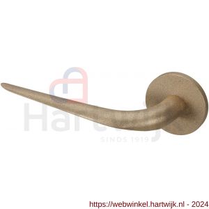 Mandelli1953 1971L Coupe deurkruk op rozet 51x6 mm linkswijzend messing getrommeld - H21019466 - afbeelding 1