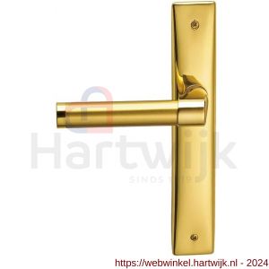 Mandelli1953 360L BB56 Tuc deurkruk gatdeel linkswijzend op langschild BB56 messing gepolijst-mat messing - H21017709 - afbeelding 1