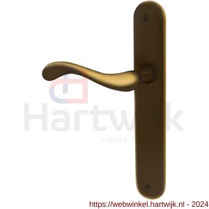 Mandelli1953 450L BB56 Ande deurkruk gatdeel linkswijzend op langschild 238x40 mm BB56 mat brons - H21016177 - afbeelding 1