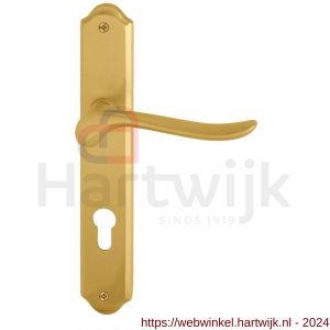 Mandelli1953 690R Rondo deurkruk gatdeel rechtswijzend op langschild 260x47 mm blind mat messing - H21013635 - afbeelding 1