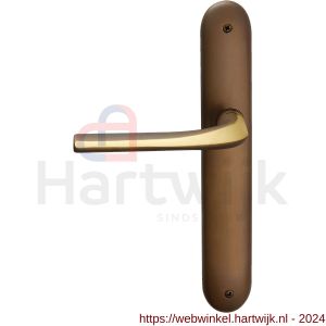 Mandelli1953 720L Filo deurkruk gatdeel linkswijzend op langschild 238x40 mm BB56 mat brons - H21016205 - afbeelding 1