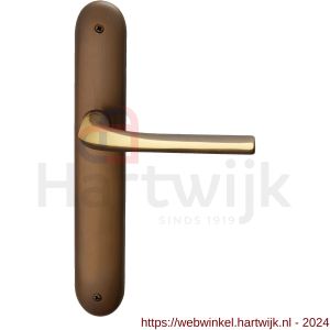 Mandelli1953 720R Filo deurkruk gatdeel rechtswijzend op langschild 238x40 mm BB56 mat brons - H21016212 - afbeelding 1
