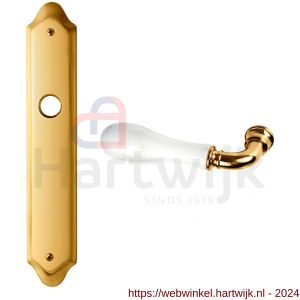 Mandelli1953 8010L Naxos deurkruk gatdeel linkswijzend op langschild blind 24k goud - H21019779 - afbeelding 1