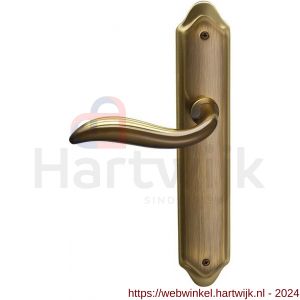 Mandelli1953 980L BB56 Plisse deurkruk gatdeel linkswijzend op langschild 260x47 mm BB56 mat brons - H21013687 - afbeelding 1