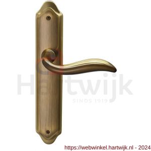 Mandelli1953 980R BB56 Plisse deurkruk gatdeel rechtswijzend op langschild 260x47 mm BB56 mat brons - H21013694 - afbeelding 1