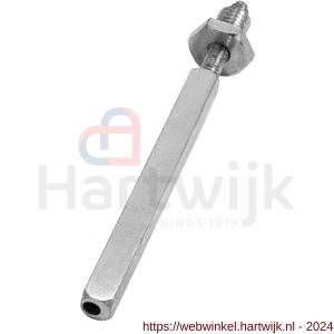 GPF Bouwbeslag AG0075 wisselstift excentrisch vast-draaibaar M10x35 mm 8x8x100 mm voor deurdikte 56 mm - H21008004 - afbeelding 1