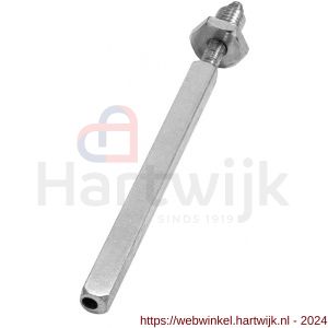 GPF Bouwbeslag AG0076 wisselstift excentrisch vast-draaibaar M10x35 mm 8x8x110 mm voor deurdikte 68 mm - H21008005 - afbeelding 1