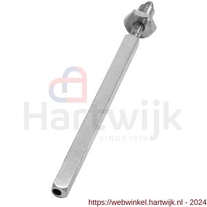 GPF Bouwbeslag AG0077 wisselstift excentrisch vast-draaibaar M10x35 mm 8x8x120 mm voor deurdikte 74 mm - H21008006 - afbeelding 1