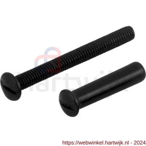 GPF Bouwbeslag AG0365 smeedijzer zwart en huls 22 mm M4x35 mm mm voor deurdikte 40 mm smeedijzer zwart - H21008001 - afbeelding 1