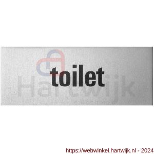 GPF Bouwbeslag 0401.80.0004 deurbordje Toilet rechthoekig 50x130x0,5 mm zelfklevend aluminium - H21011495 - afbeelding 1