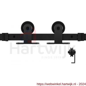 GPF Bouwbeslag ZwartWit 0510.61 schuifdeursysteem Osa zwart 300 cm (2x 150 cm schuifdeurrail) zwart - H21008163 - afbeelding 1