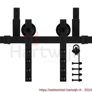 GPF Bouwbeslag ZwartWit 0551.61 dubbel schuifdeursysteem Raskas zwart 170 cm zwart - H21008378 - afbeelding 1