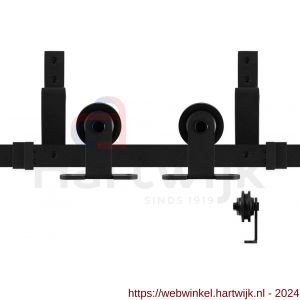 GPF Bouwbeslag ZwartWit 0560.61 dubbel schuifdeursysteem Osa zwart 183 cm zwart - H21008167 - afbeelding 1