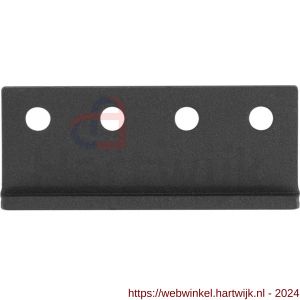 GPF Bouwbeslag ZwartWit 0584.61 koppelstuk rails voor schuifdeursysteem zwart - H21007923 - afbeelding 1