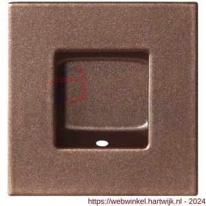 GPF Bouwbeslag Anastasius 0714.A2E schuifdeurkom vierkant 70x70 mm Bronze blend - H21012724 - afbeelding 1