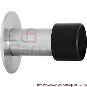 GPF Bouwbeslag RVS 0733.09 deurstopper rond 60x22/50 mm RVS mat geborsteld - H21008012 - afbeelding 1