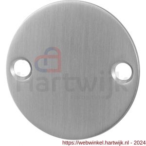 GPF Bouwbeslag RVS 0900.06 blinde platte ronde rozet 50x2 mm RVS mat geborsteld - H21003502 - afbeelding 1
