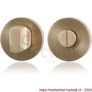 GPF Bouwbeslag PVD 0910.00P4 toiletgarnituur rond 50x8 mm stift 8 mm grote knop PVD messing satin - H21003838 - afbeelding 1