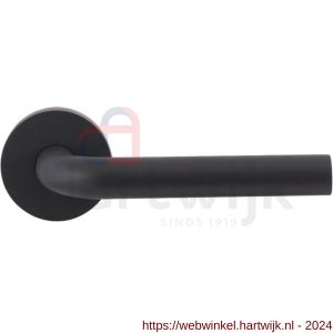 GPF Bouwbeslag Entree 100VRASL L-model 19 mm deurkruk gatdeel op rozet 53x6 mm linkswijzend antraciet structuur - H21009973 - afbeelding 1