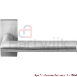 GPF Bouwbeslag RVS 1015.09-01 Toi deurkruk op rechthoekige rozet 70x32x10 mm RVS mat geborsteld - H21009217 - afbeelding 1