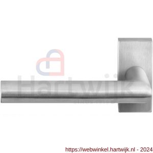 GPF Bouwbeslag RVS 1015.09-01L Toi deurkruk gatdeel op rechthoekige rozet 70x32x10 mm linkswijzend RVS mat geborsteld - H21009985 - afbeelding 1