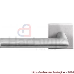 GPF Bouwbeslag RVS 1015.09-02L Toi deurkruk gatdeel op vierkante rozet 50x50x8 mm linkswijzend RVS mat geborsteld - H21009987 - afbeelding 1