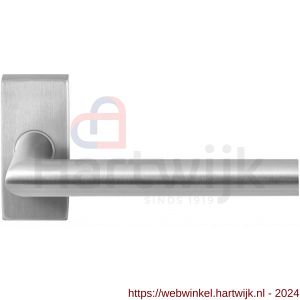 GPF Bouwbeslag RVS 1016.09-01 GPF1016.01 Toi deurkruk op rechthoekige rozet 70x32x10 mm RVS mat geborsteld - H21009221 - afbeelding 1