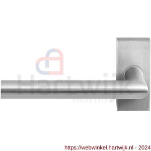GPF Bouwbeslag RVS 1016.09-01L GPF1016.01L Toi deurkruk op rechthoekige rozet RVS 70x32x10 mm linkswijzend RVS mat geborsteld - H21009996 - afbeelding 1