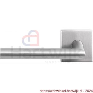 GPF Bouwbeslag RVS 1016.09-02L GPF1016.02L Toi deurkruk gatdeel op vierkante rozet 50x50x8 mm linkswijzend RVS mat geborsteld - H21009998 - afbeelding 1