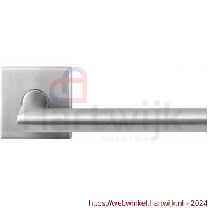 GPF Bouwbeslag RVS 1016.09-02R Toi deurkruk gatdeel op vierkante rozet 50x50x8 mm rechtswijzend RVS mat geborsteld - H21009999 - afbeelding 1