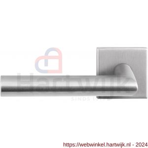 GPF Bouwbeslag RVS 1020.09-02L Mai deurkruk gatdeel op vierkante rozet 50x50x8 mm linkswijzend RVS mat geborsteld - H21010004 - afbeelding 1