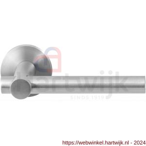 GPF Bouwbeslag RVS 1025.09-00 Roto deurkruk op ronde rozet 50x8 mm RVS mat geborsteld - H21009226 - afbeelding 1