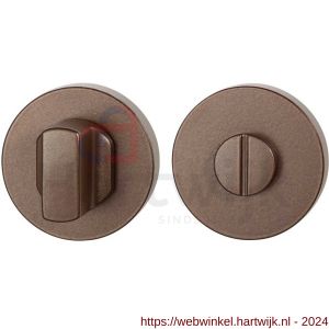 GPF Bouwbeslag Anastasius 1100.A2.0910 toiletgarnituur rond 50x8 mm stift 8 mm grote knop Bronze blend - H21011396 - afbeelding 1