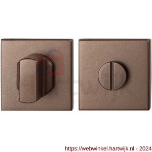 GPF Bouwbeslag Anastasius 1102.A2.0910 toiletgarnituur vierkant 50x50x8 mm stift 8 mm grote knop Bronze blend - H21011397 - afbeelding 1