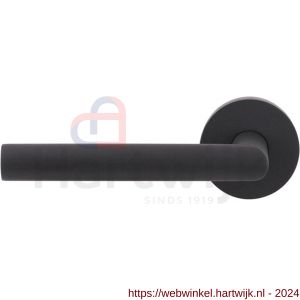 GPF Bouwbeslag Entree 115VRASL L-haaks model 19 mm deurkruk gatdeel op rozet 53x6,5 mm linkswijzend antraciet structuur - H21010018 - afbeelding 1